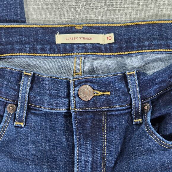 Levis Wom Sz 10 Classic Straight Leg Denim Jeans Classic Staple Capsule Wardrobe - Picture 5 of 11
